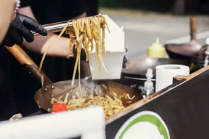 Asian street food noodle shack