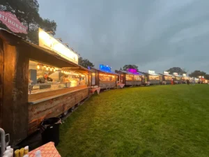 Assortment of catering food shacks