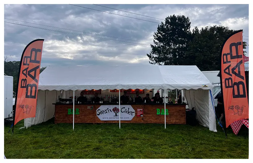 Severn Cider gazebo mobile bar