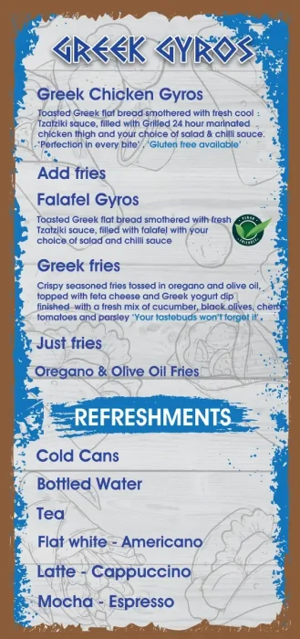greek gyro menu