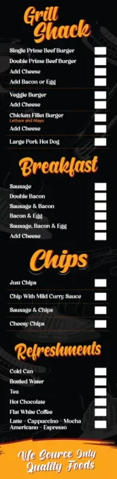 grill shack menu